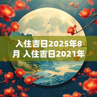 入住吉日2025年8月 入住吉日2025年8月最佳时间