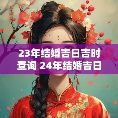 23年结婚吉日吉时查询 24年结婚吉日一览表