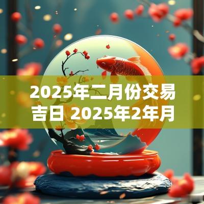 2025年二月份交易吉日 2025年2年月份黄道吉日