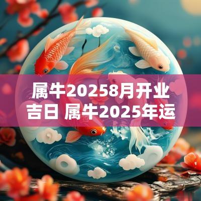 属牛20258月开业吉日 属牛2025年运势及运程及每月运势