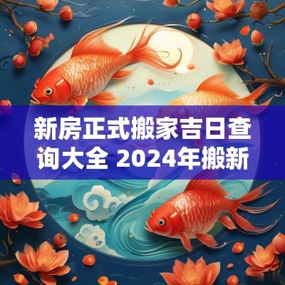 新房正式搬家吉日查询大全 2025年搬新房最佳日期