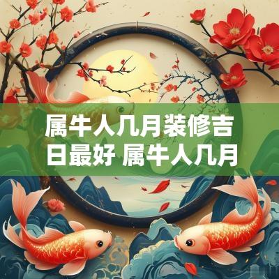 属牛人几月装修吉日最好 属牛人几月装修吉日最好呢