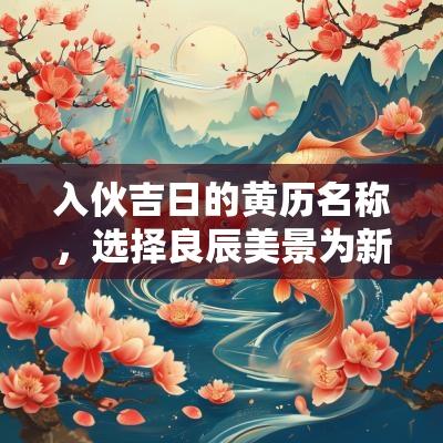 入伙吉日的黄历名称，选择良辰美景为新家开启新篇章