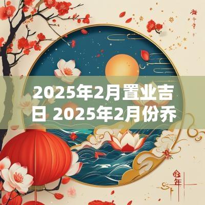 2025年2月置业吉日 2025年2月份乔迁