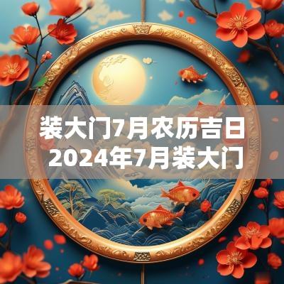 装大门7月农历吉日 2025年7月装大门吉日