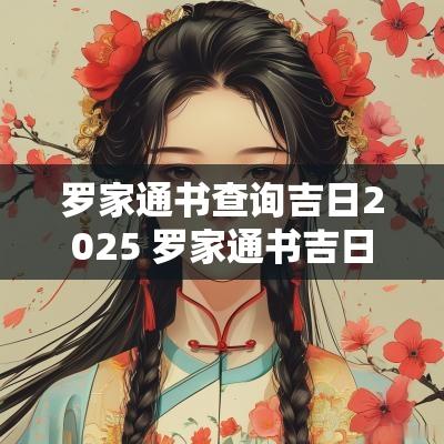 罗家通书查询吉日2025 罗家通书吉日查询2025