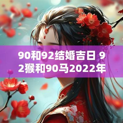 90和92结婚吉日 92猴和90马2025年结婚吉日