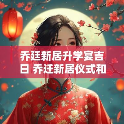 乔廷新居升学宴吉日 乔迁新居仪式和讲究