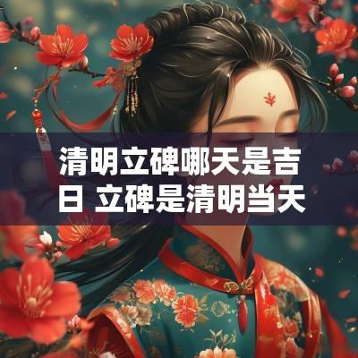 清明立碑哪天是吉日 立碑是清明当天立还是提前一天