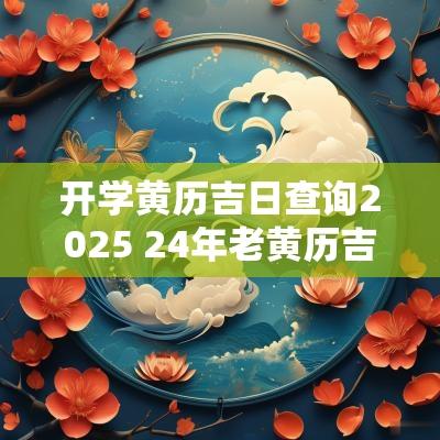 开学黄历吉日查询2025 24年老黄历吉日查询
