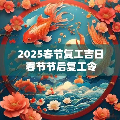 2025春节复工吉日 春节节后复工令