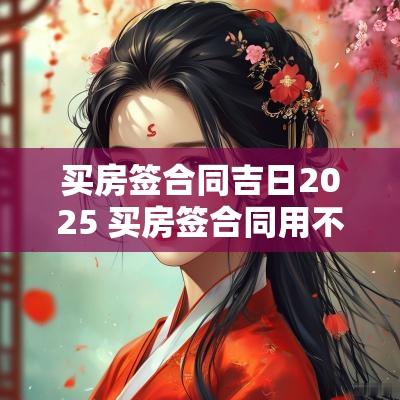 买房签合同吉日2025 买房签合同用不用选吉日 买房签合同吉日2025 买房签合同用不用选吉日