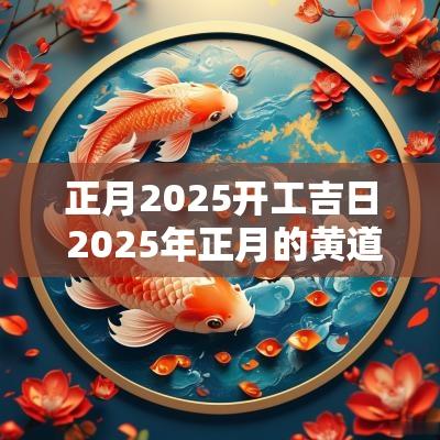 正月2025开工吉日 2025年正月的黄道吉日吗