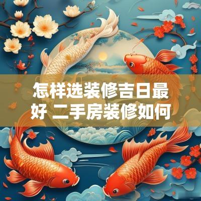 怎样选装修吉日最好 二手房装修如何择吉日