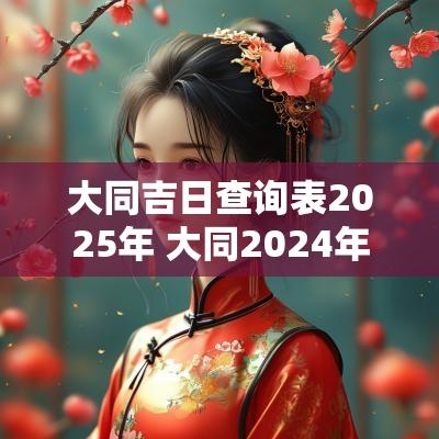 大同吉日查询表2025年 大同2025年春节活动