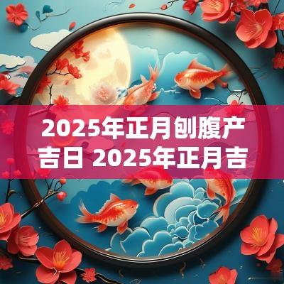 2025年正月刨腹产吉日 2025年正月吉日