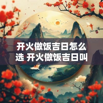 开火做饭吉日怎么选 开火做饭吉日叫什么