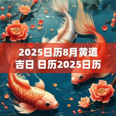 2025日历8月黄道吉日 日历2025日历表黄道吉日