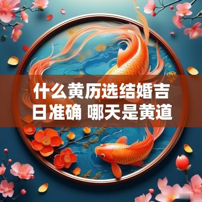 什么黄历选结婚吉日准确 哪天是黄道吉日适合结婚