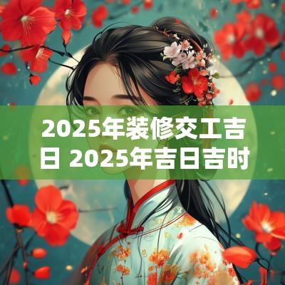 2025年装修交工吉日 2025年吉日吉时黄道吉日