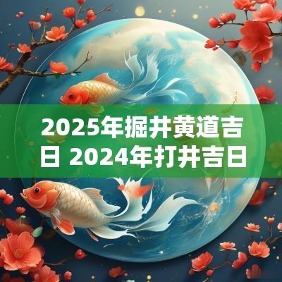 2025年掘井黄道吉日 2025年打井吉日查询
