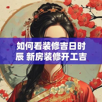 如何看装修吉日时辰 新房装修开工吉日时辰