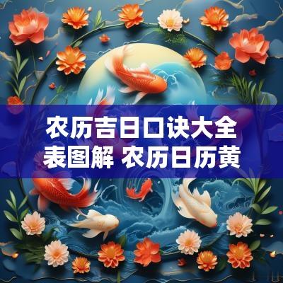 农历吉日口诀大全表图解 农历日历黄道吉日2025