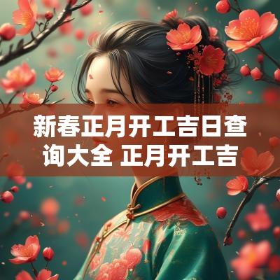 新春正月开工吉日查询大全 正月开工吉日吉时查询
