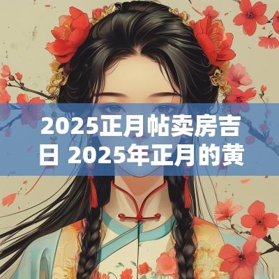 2025正月帖卖房吉日 2025年正月的黄道吉日