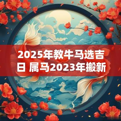 2025年教牛马选吉日 属马2025年搬新家黄道吉日