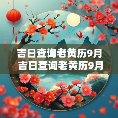 吉日查询老黄历9月 吉日查询老黄历9月几号