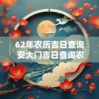 62年农历吉日查询 安大门吉日查询农历
