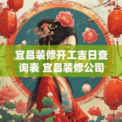 宜昌装修开工吉日查询表 宜昌装修公司排名前十口碑推荐