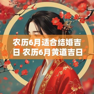 农历6月适合结婚吉日 农历6月黄道吉日查询2025年结婚