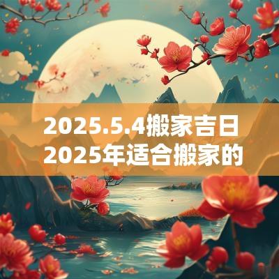 2025.5.4搬家吉日 2025年适合搬家的黄道吉日