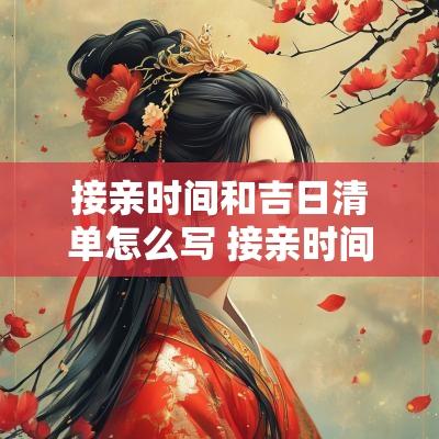 接亲时间和吉日清单怎么写 接亲时间一般都是几点