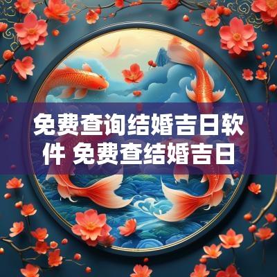 免费查询结婚吉日软件 免费查结婚吉日的方法
