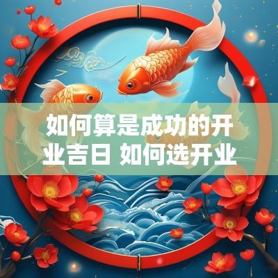 如何算是成功的开业吉日 如何选开业吉日
