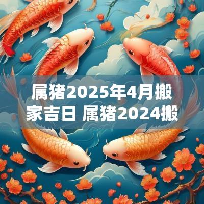 属猪2025年4月搬家吉日 属猪2025搬家吉日查询