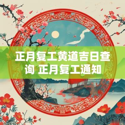 正月复工黄道吉日查询 正月复工通知