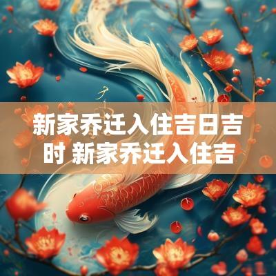 新家乔迁入住吉日吉时 新家乔迁入住吉日吉时查询