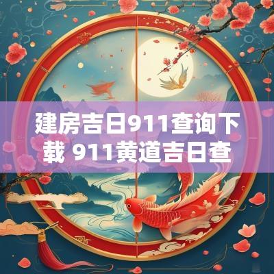 建房吉日911查询下载 911黄道吉日查询