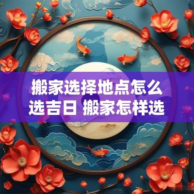 搬家选择地点怎么选吉日 搬家怎样选日子和时间
