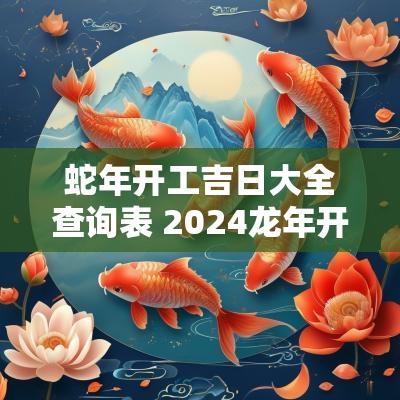 蛇年开工吉日大全查询表 2025蛇年开工吉日查询