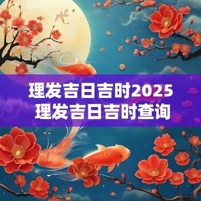 理发吉日吉时2025 理发吉日吉时查询