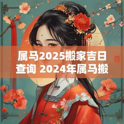 属马2025搬家吉日查询 2025年属马搬家最旺的黄道吉日