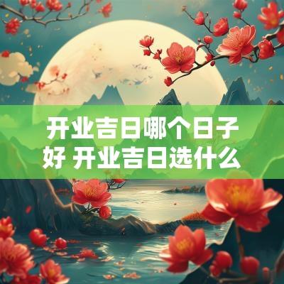 开业吉日哪个日子好 开业吉日选什么日子好