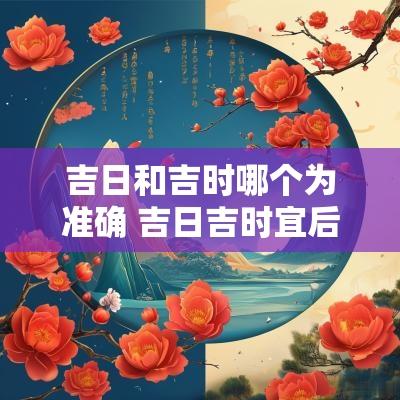 吉日和吉时哪个为准确 吉日吉时宜后面什么也没有