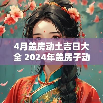 4月盖房动土吉日大全 2025年盖房子动土吉日