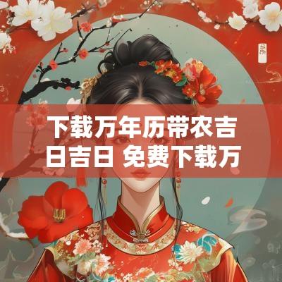 下载万年历带农吉日吉日 免费下载万年历黄道吉日
